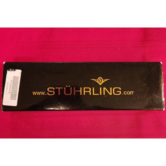 Stuhrling Men's Skeleton Watch w Box w/ 2 Leather Bands New Old Stock - Picture 11 of 12